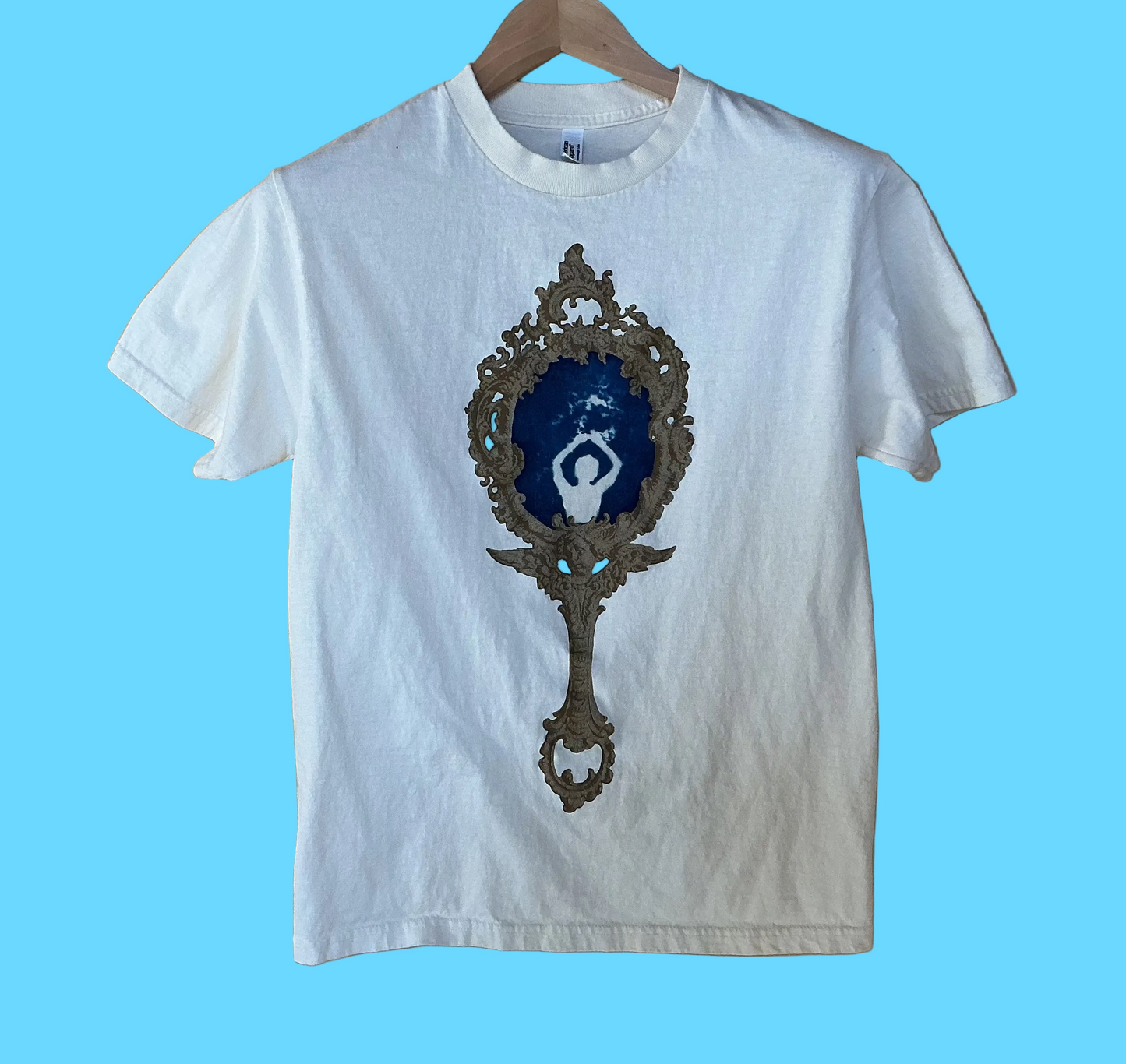Rachel Rector Gold Mirror Silhouette II Cyanotype Tee