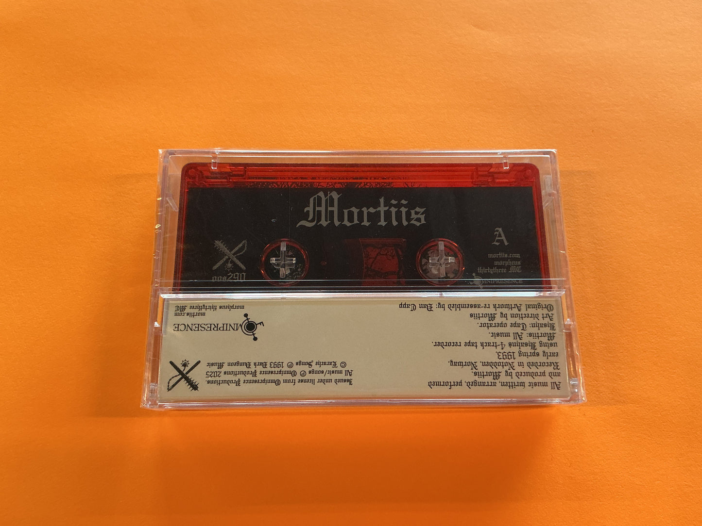MORTIIS "The Song of a Long Forgotten Ghost" cassette tape