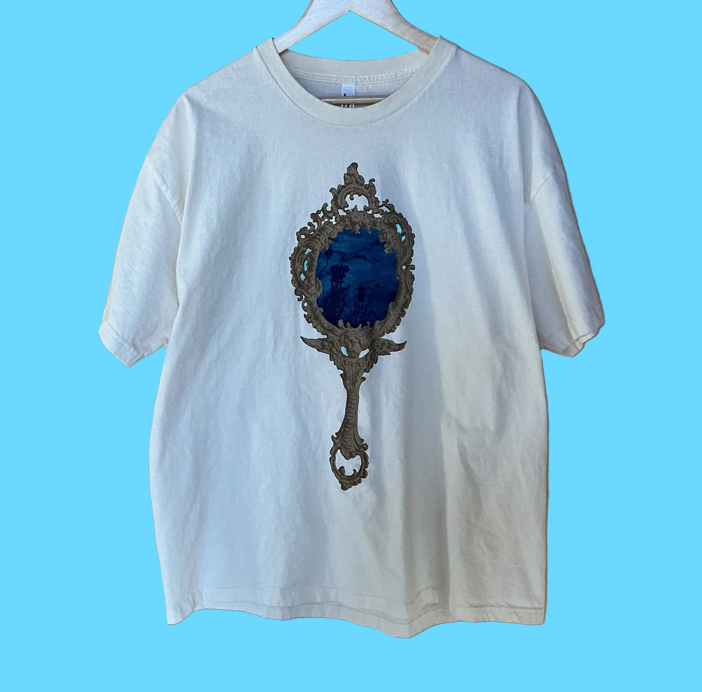 Rachel Rector Gold Mirror Flowers IIII Cyanotype Tee