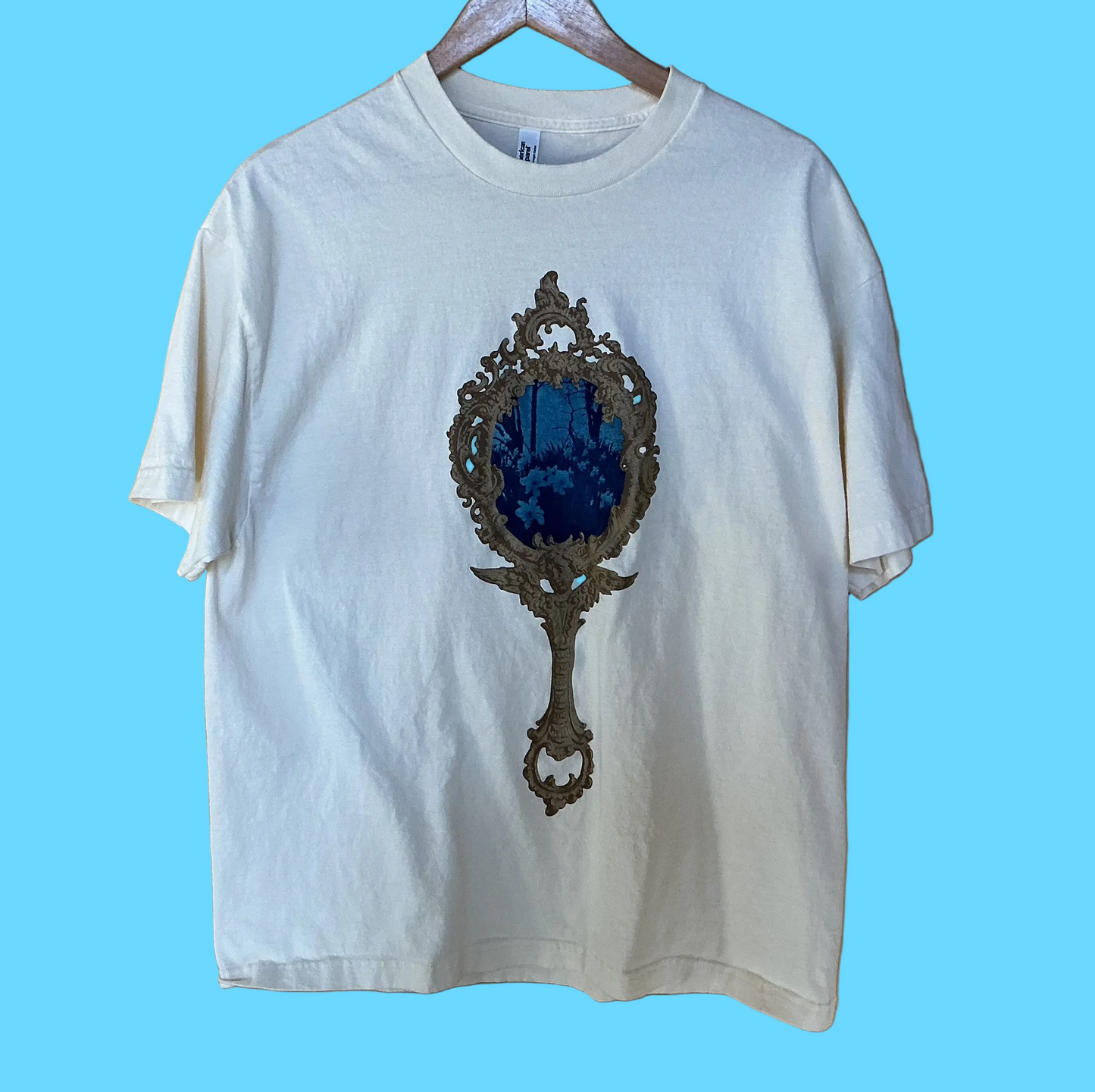 Rachel Rector Gold Mirror Flowers III Cyanotype Tee
