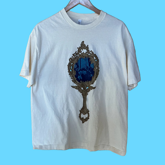 Rachel Rector Gold Mirror Flowers III Cyanotype Tee