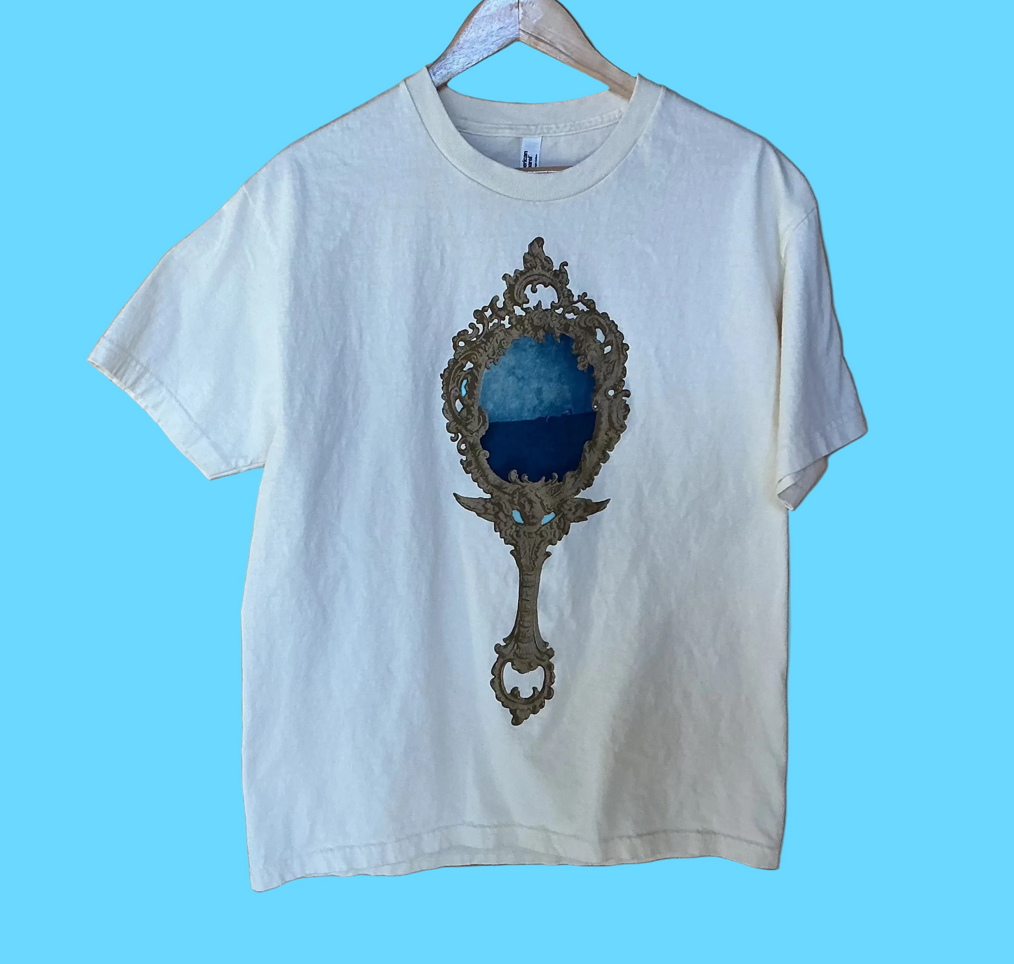 Rachel Rector Gold Mirror Prairie Cyanotype Tee