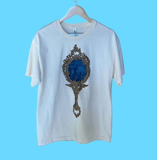 Rachel Rector Gold Mirror Flowers II Cyanotype Tee