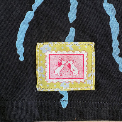 Pitted Plum Bunny Crop Top in Black