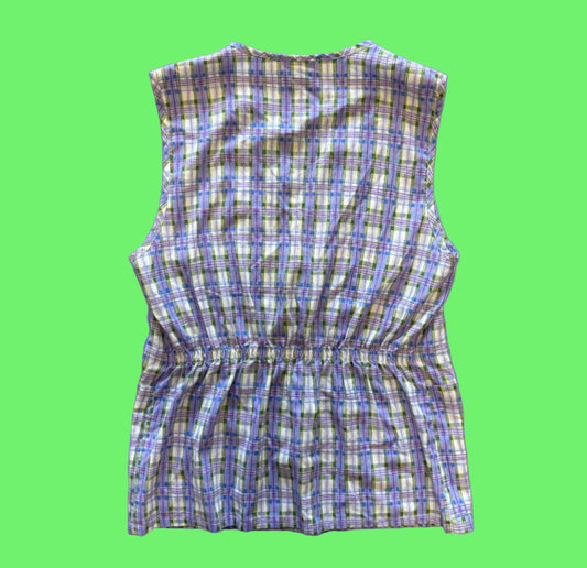 Take Care Purple Plaid Shirt - Size S