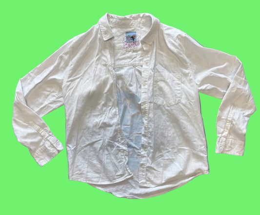 Take Care White Button Down - Size S