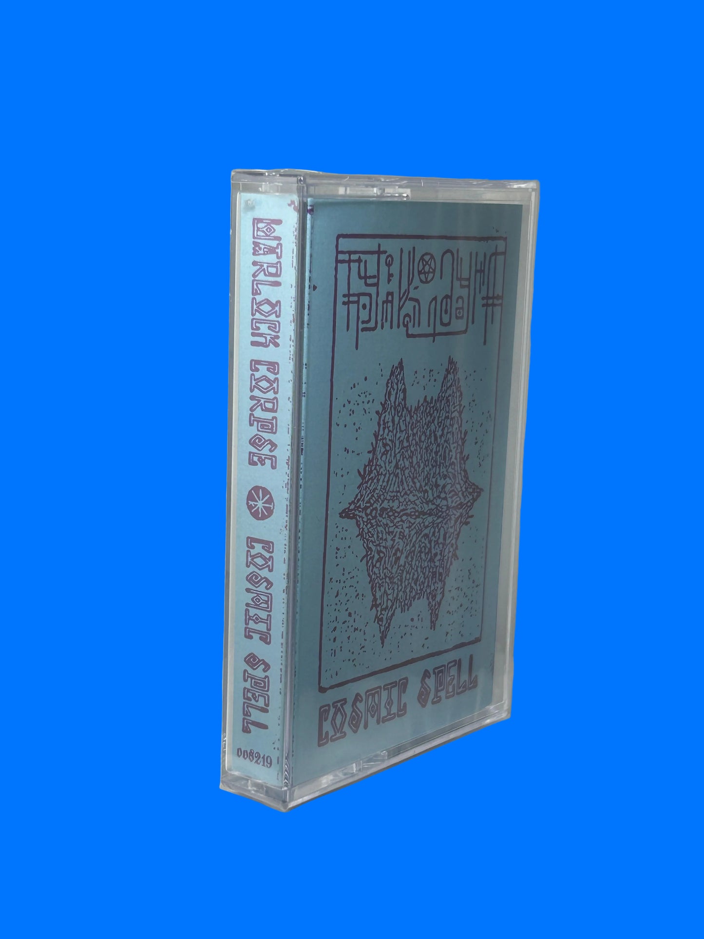 warlock corpse cassette with text and graphics on a white background
