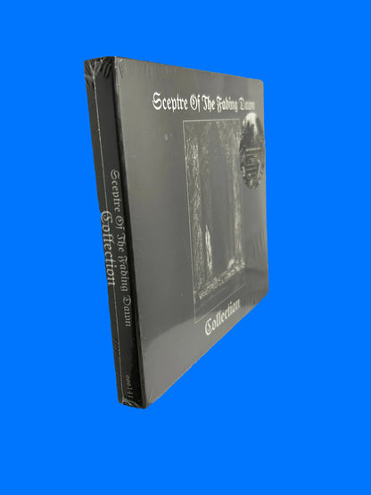 CD titled 'Sceptre of the Fading Dawn Collection' being scanned by a white machine.