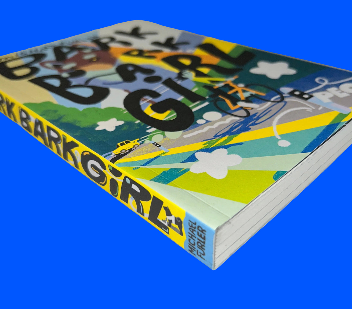 Book titled 'Bark & Bark Girl' with colorful cover design on a white background