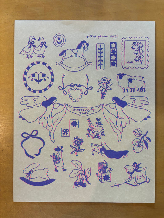Pitted Plum Flash Sheet Riso 2-Pack