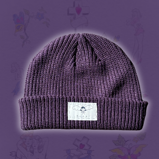 Pitted Plum Angel Chunky Beanie