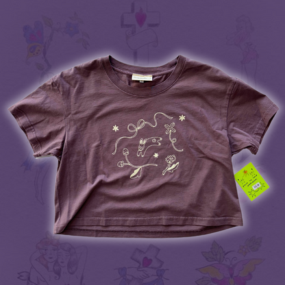 Pitted Plum Bunny Crop Top