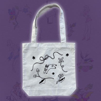 Pitted Plum Bunny Over-the-Shoulder Tote