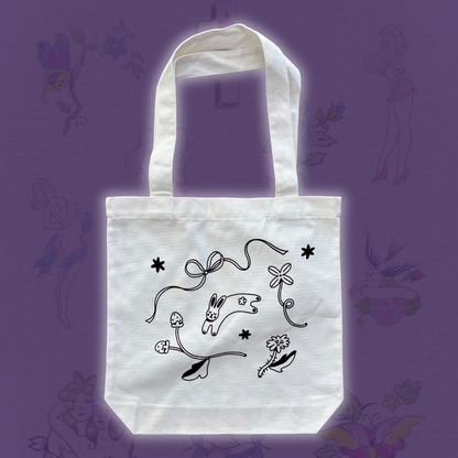 Pitted Plum Bunny Over-the-Shoulder Tote