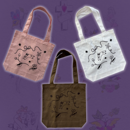 Pitted Plum Bunny Over-the-Shoulder Tote