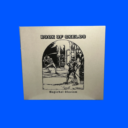 Cover of 'Book of Skelos' with black illustrations on a beige background